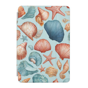 Coastal Shells & Starfish Pattern iPad Mini Cover