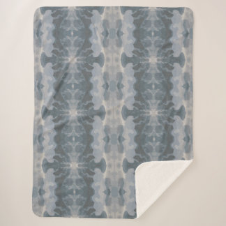  Coastal Shibori Muted Ocean Blues & San           Sherpa Blanket