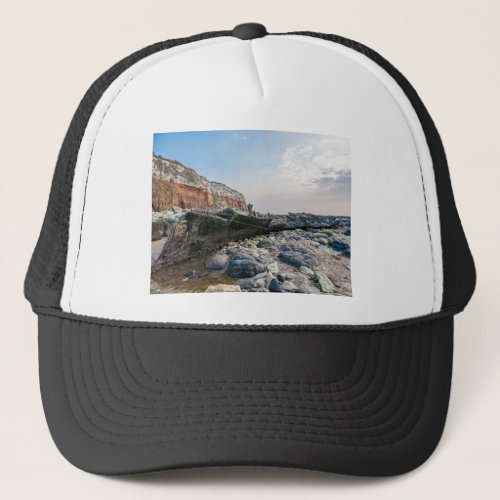 Coastal shipwreck trucker hat