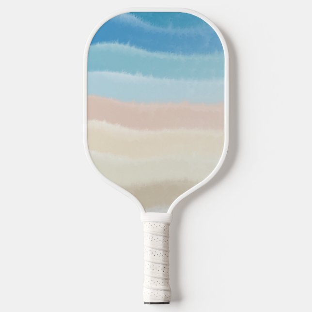 Coastal Shoreline Salty Waves Pickleball Paddle (Front)
