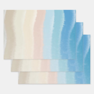 Coastal Shoreline Salty Waves Wrapping Paper Sheets
