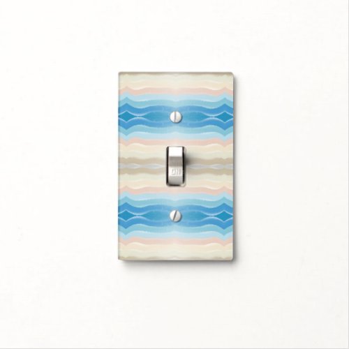 Coastal Shoreline Salty Wavy Repeat Pattern  Light Switch Cover