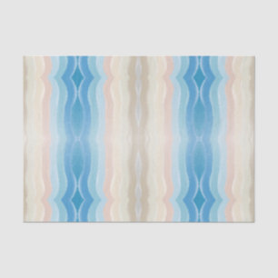 Coastal Shoreline Salty Wavy Repeat Pattern Tissue Paper