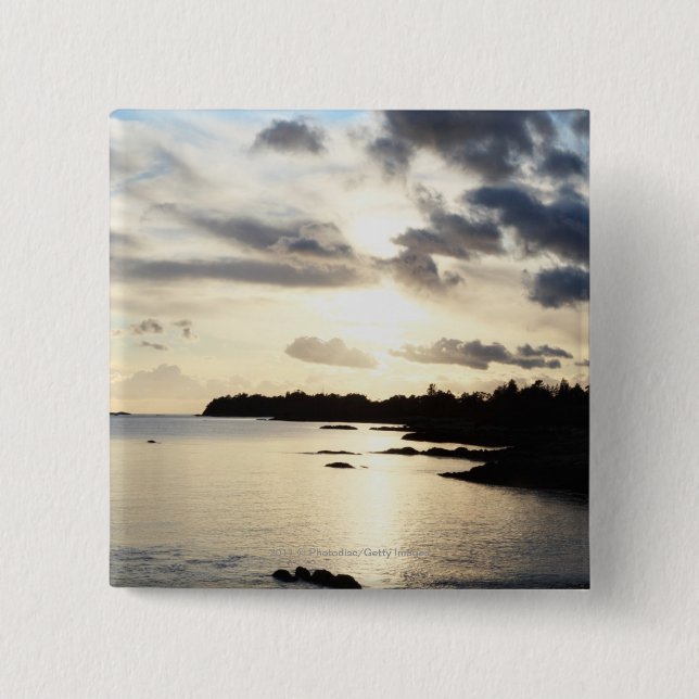 Coastal Silhouette in County Kerry, Ireland Button (Front)