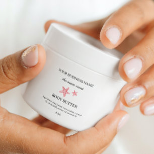 Coastal spa body butter cosmetics packaging square sticker