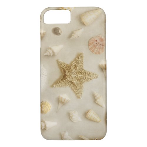 Coastal Starfish and Seashells Beach Photo iPhone 87 Case