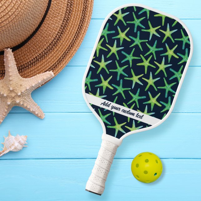Coastal Starfish Beach Theme Pattern  Pickleball Paddle (Creator Uploaded)