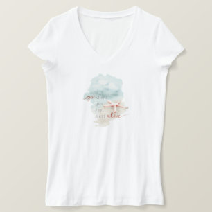 Coastal Starfish Beach Watercolor Quote T-Shirt