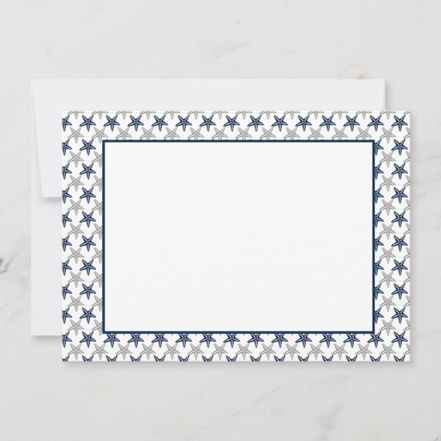 Coastal Starfish Flat Note Card  (Front)