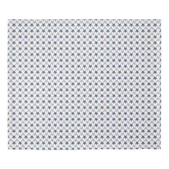 Coastal Starfish King Duvet Cover (Front)