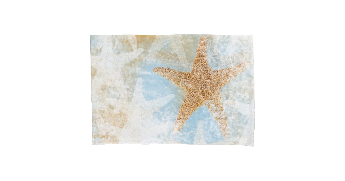 Coastal Starfish Sea Star Design Pillow Case | Zazzle