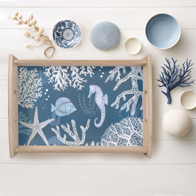 Coastal Starfish Seahorse Serving Tray (Creator Uploaded)
