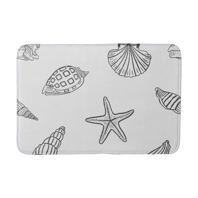 Coastal Steps Ocean Gray Bath Mat (Front)