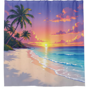 Coastal Stillness – Calm Ocean Art Shower Curtain