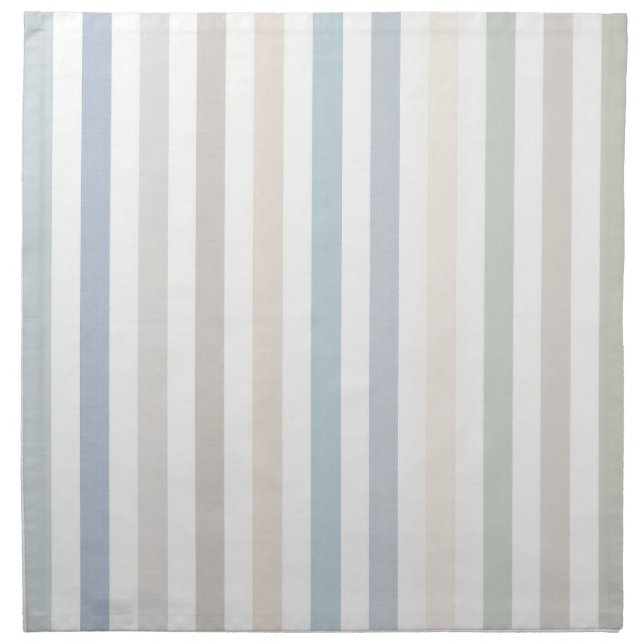 Coastal Stripe Cloth Dinner Napkin (Front)