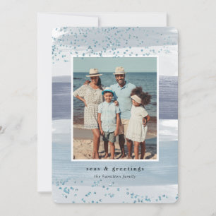 Coastal Stripe Holiday Photo Card