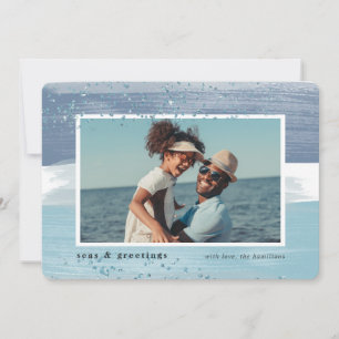 Coastal Stripe   Holiday Photo Card