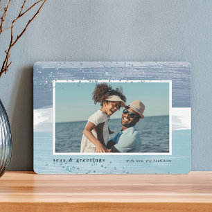 Coastal Stripe   Holiday Photo Card