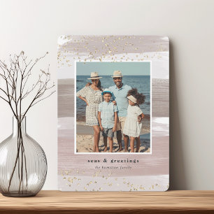 Coastal Stripe   Holiday Photo Card
