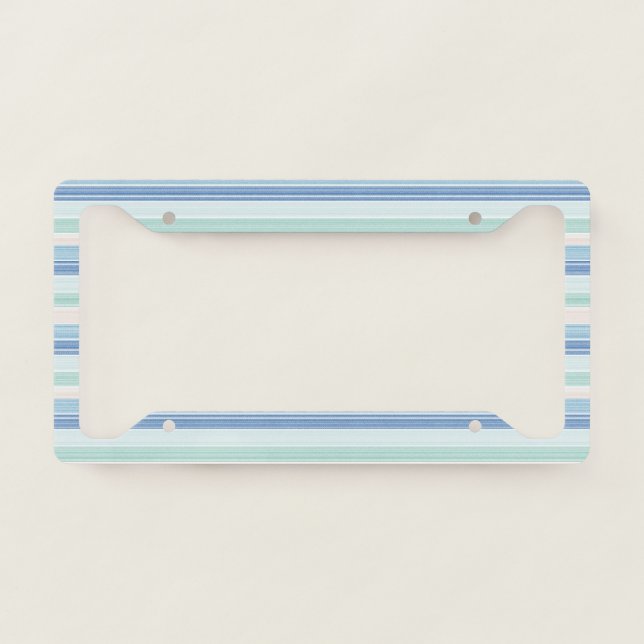 Coastal Stripes License Plate Frame (Front)