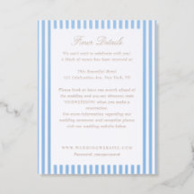 Coastal Stripes Wedding Details
