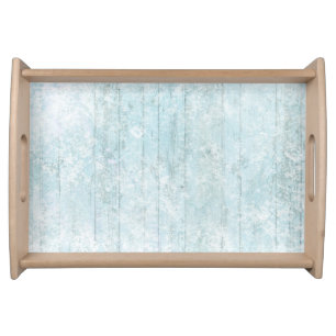 Coastal Style Beach House Chic Rustic Painted Wood Serving Tray