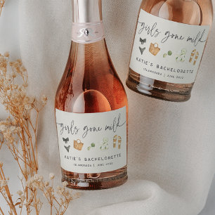 Coastal Summer "Girls Gone Mild" Bachelorette Sparkling Wine Label