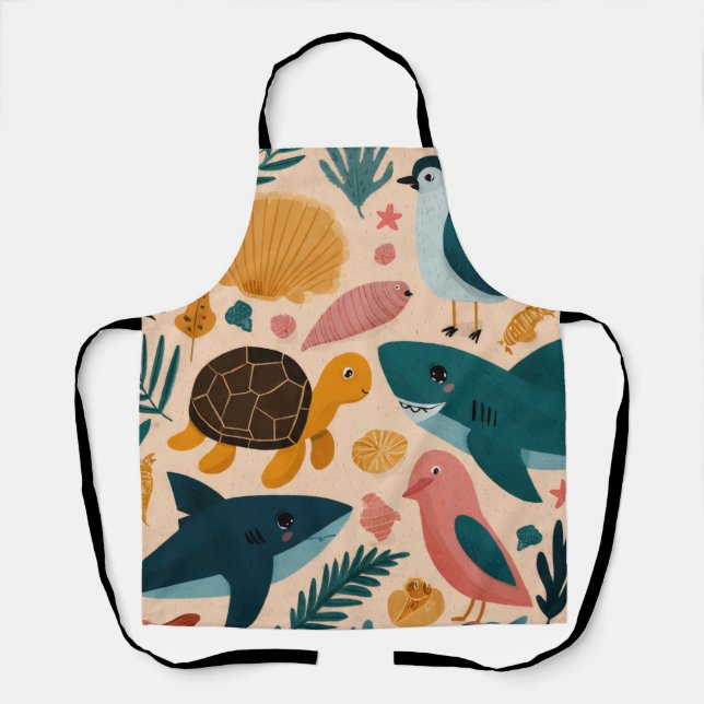 Coastal Sun All-Over Print Apron Gift (Front)