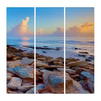 "coastal Sunrise" Acrylic Triptych 3 Panel by Gigglesandgrins at Zazzle