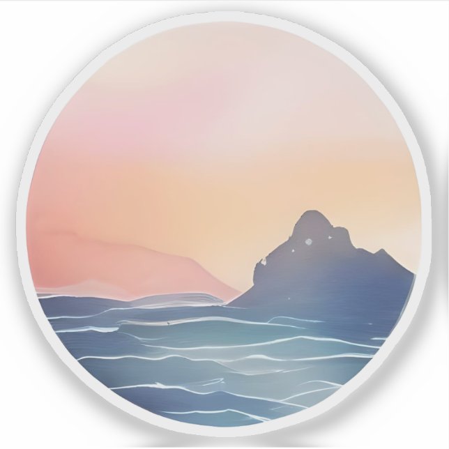 Coastal Sunrise Calm Sticker (Front)