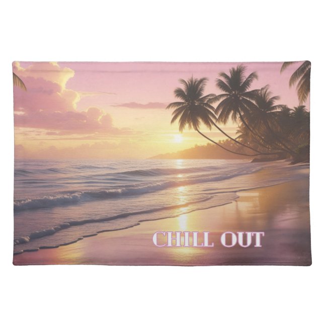 Coastal Sunrise – Where Beauty Meets Purpose Cloth Placemat (Front)