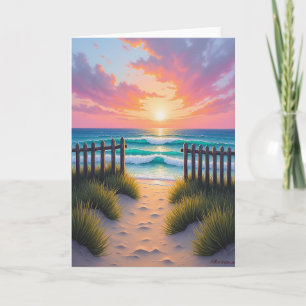 Coastal Sunset Birthday Card