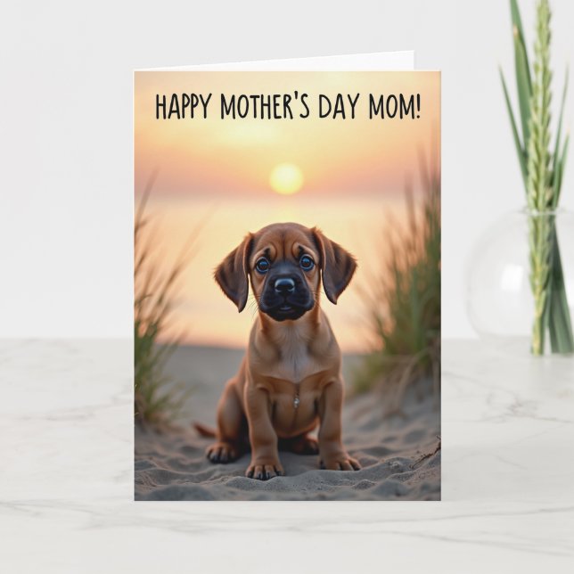 Coastal Sunset Dog Card (Front)