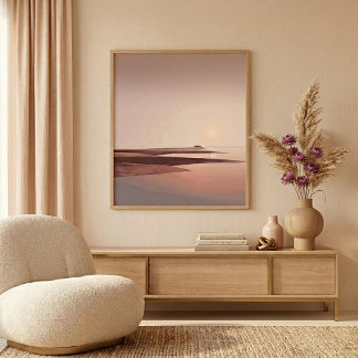 Coastal Sunset Wall Art for Living Room Decor