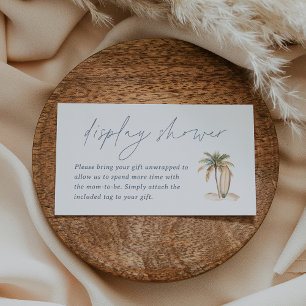 Coastal Surf Baby Display Shower Enclosure Card