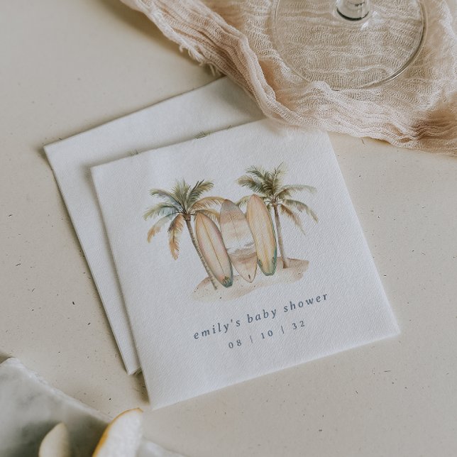 Coastal Surf Baby Shower Napkins (Creator Uploaded)
