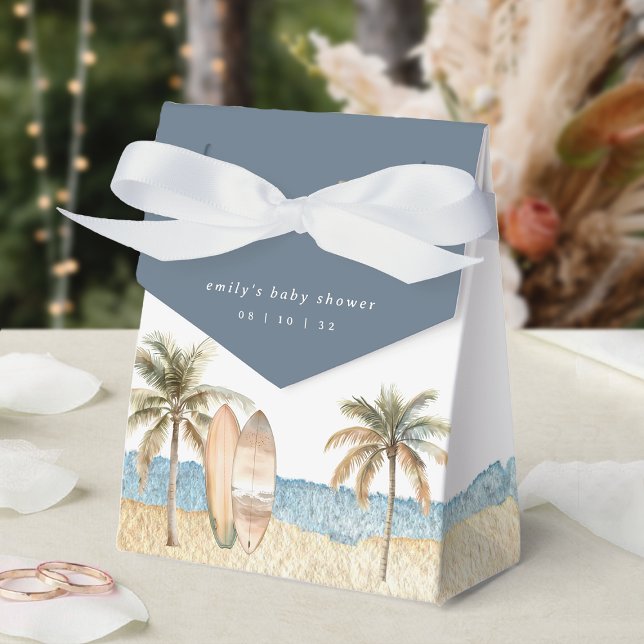 Coastal Surf Theme Baby Shower Favor Boxes (Creator Uploaded)
