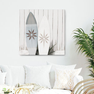 Coastal Surfboard Photo Tropical Summer Canvas Pri Print