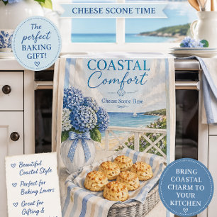 Coastal Tea Towel Baking Gift Kitchen Decor