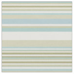 Coastal Teal, Sand &amp; Khaki Horizontal Stripes Fabric