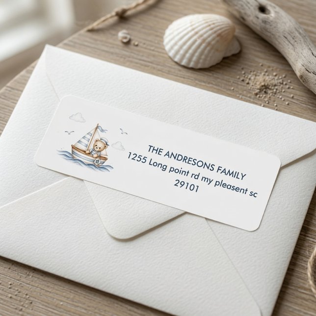 Coastal Teddy Bear Nautical Label (Creator Uploaded)