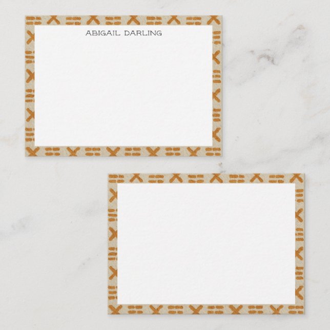 Coastal Texture Paper Fiber Art Note Card (Front/Back)