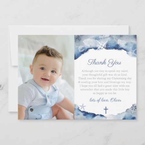 Coastal Theme Christening For Boy Indigo Blue