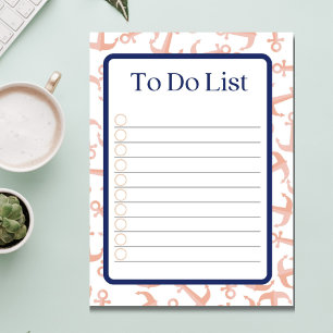 Coastal Theme To Do List  Notepad