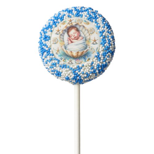 Coastal Themed Beachy Boys Baby Shower Chocolate Covered Oreo Pop