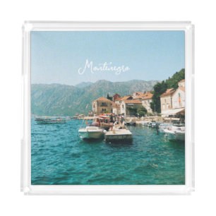 Coastal town of Perast,  Montenegro  Acrylic Tray