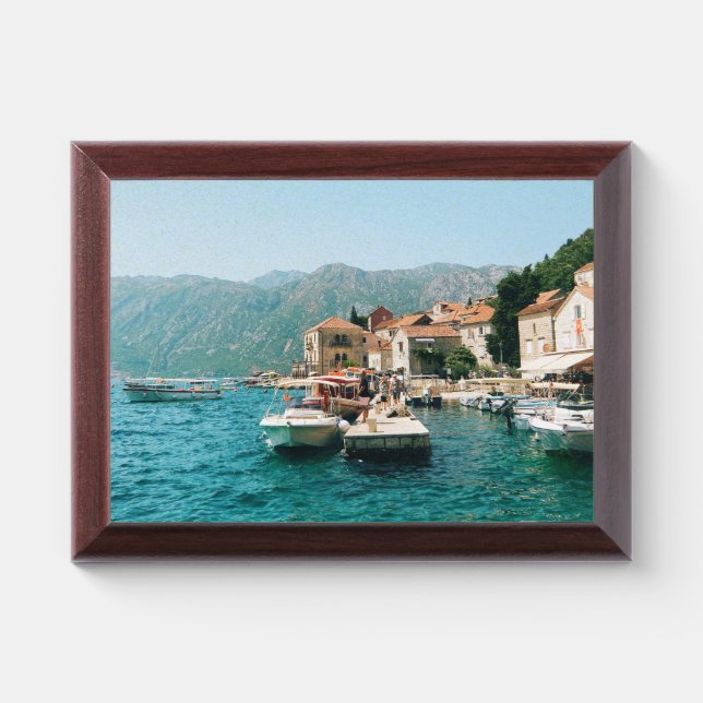 Coastal town of Perast,  Montenegro  Award Plaque (Horizontal)