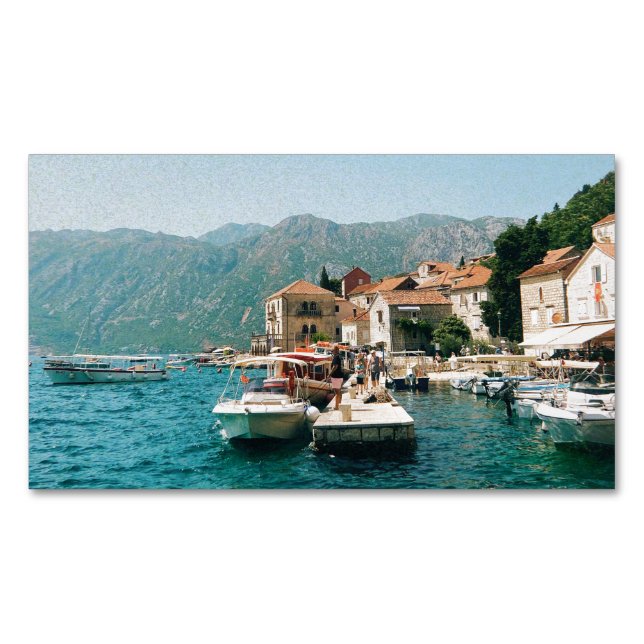Coastal town of Perast,  Montenegro  Business Card Magnet (Front)