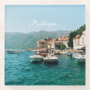 Coastal town of Perast,  Montenegro  Glass Coaster