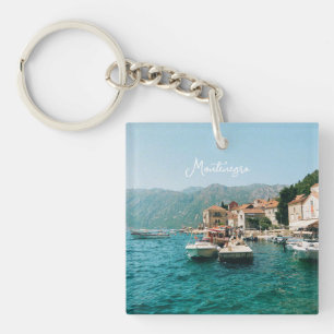 Coastal town of Perast, Montenegro Keychain